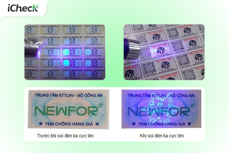 Mẫu tem UV – phát quang