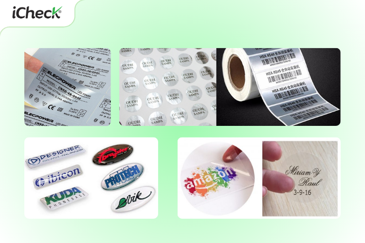 Mẫu tem xi bạc / tem nhựa / tem trong