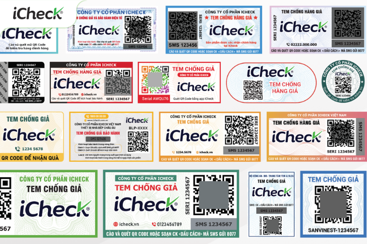 Mẫu tem chống giả QR Code