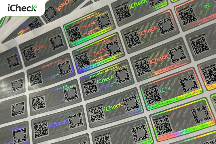 Mẫu tem chống giả  hologram / tem 7 màu