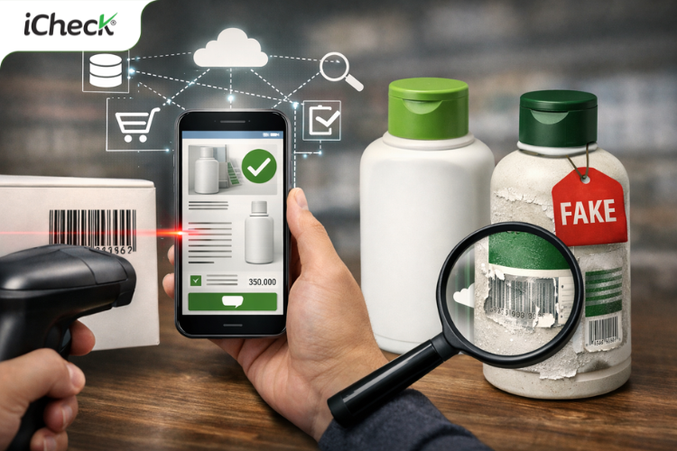 Mã vạch chỉ chứa thông tin sản phẩm, dễ bị sao chép nên không đảm bảo hàng chính hãng