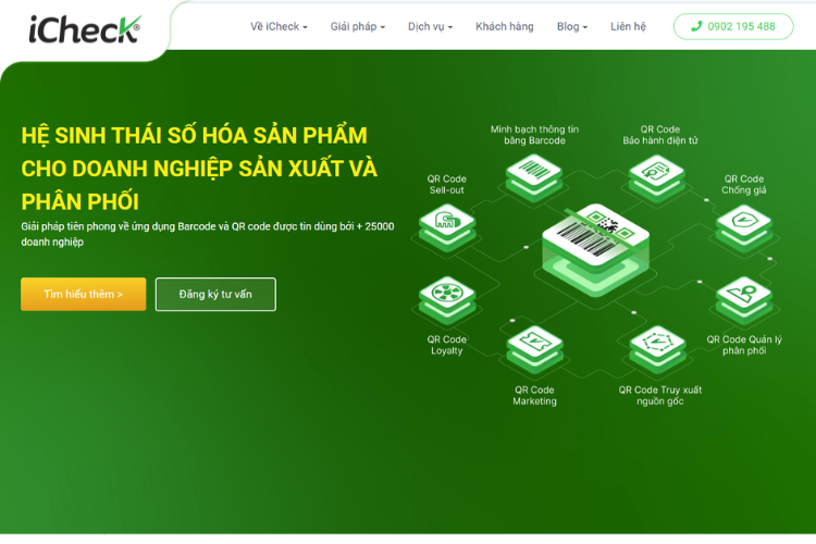 Đơn vị cung cấp giải pháp tem chống hàng giả điện tử - iCheck