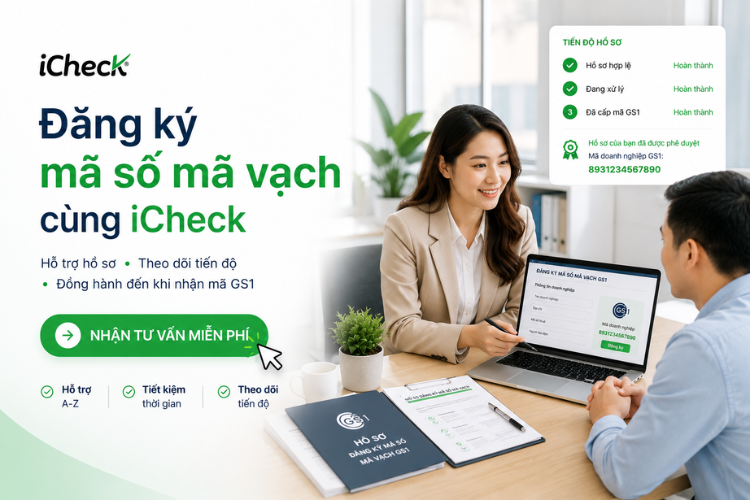 Doanh nghiệp làm việc với đơn vị hỗ trợ đăng ký mã số mã vạch để hoàn thiện hồ sơ và nhận mã GS1