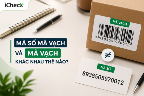 M&atilde; số m&atilde; vạch v&agrave; m&atilde; vạch kh&aacute;c nhau như thế n&agrave;o với minh họa d&atilde;y số định danh sản phẩm, m&atilde; vạch EAN-13 v&agrave; bao b&igrave; h&agrave;ng h&oacute;a thực tế.