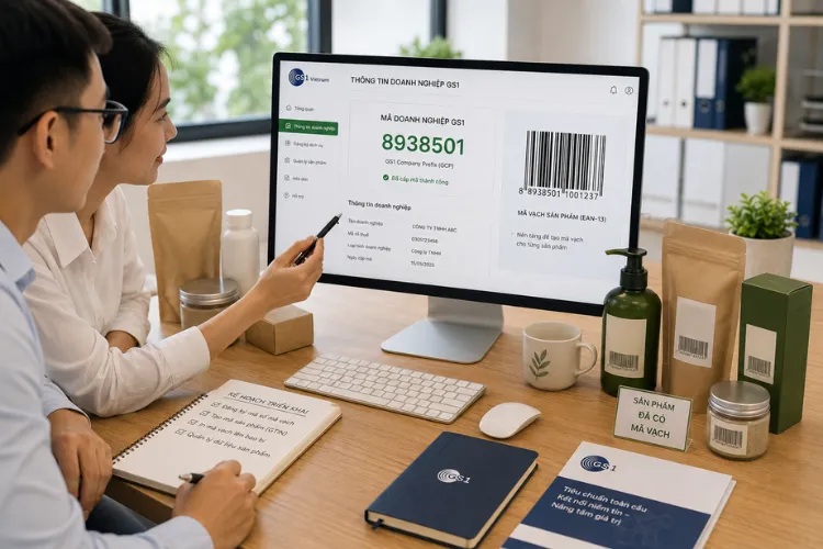 Sau khi đăng ký thành công, doanh nghiệp được cấp mã doanh nghiệp GS1 để tạo GTIN và mã vạch cho từng sản phẩm trong danh mục.
