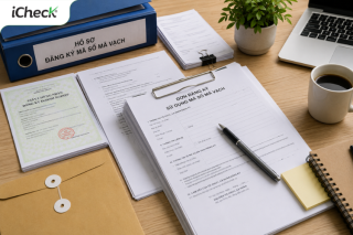 Hồ sơ đăng k&yacute; m&atilde; số m&atilde; vạch với đơn đăng k&yacute; v&agrave; giấy chứng nhận đăng k&yacute; doanh nghiệp.
