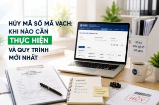 Hủy m&atilde; số m&atilde; vạch