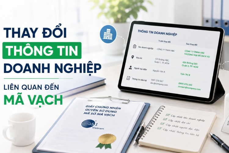 Thay đổi thông tin doanh nghiệp liên quan đến mã số mã vạch