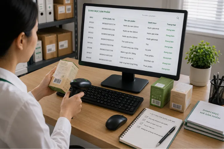 Mã vạch giúp doanh nghiệp quản lý danh mục sản phẩm, kiểm soát hàng hóa và hỗ trợ hoạt động bán lẻ hiệu quả.