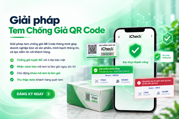 iCheck cung cấp giải pháp chống hàng giả tối ưu nhất cho doanh nghiệp.
