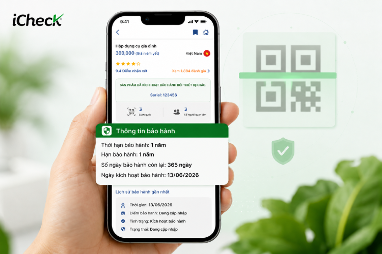 Kích hoạt và tra cứu bảo hành điện tử nhanh chóng bằng mã QR.