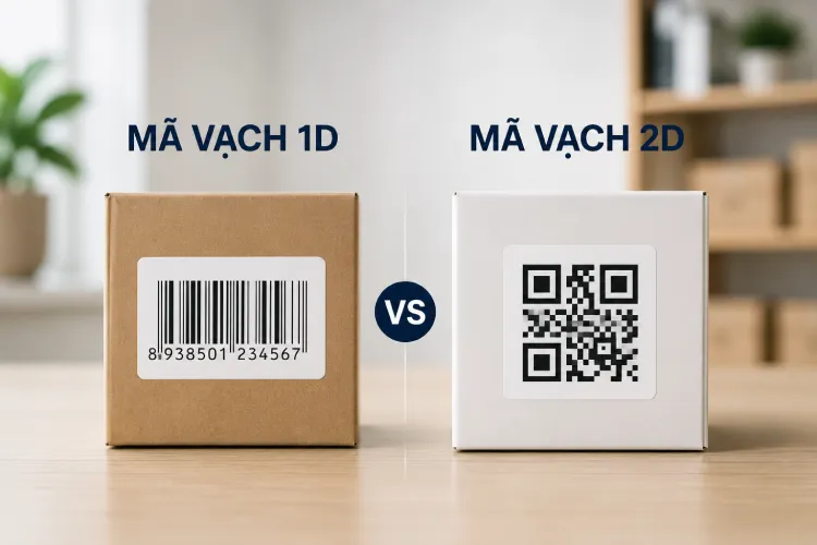 sự khác nhau giữa mã vạch 1D và mã vạch 2D